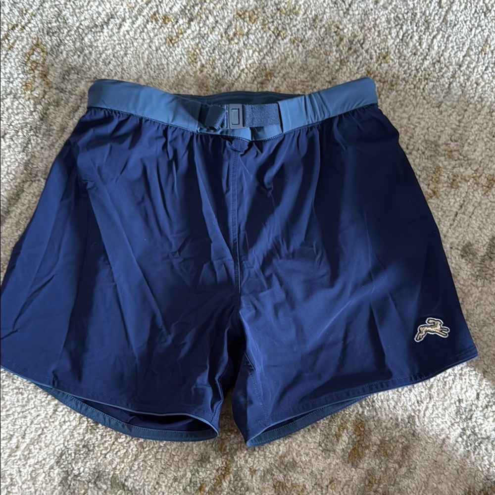 Tracksmith Women's Blue and Orange Athletic Shorts